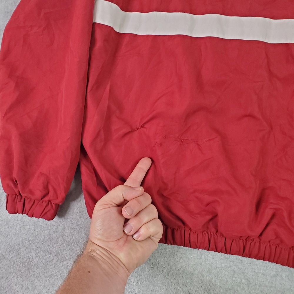 Vintage Arkansas Razorbacks Pullover Jacket Mens Med Red NCAA Football 58 Sports - Picture 10 of 16